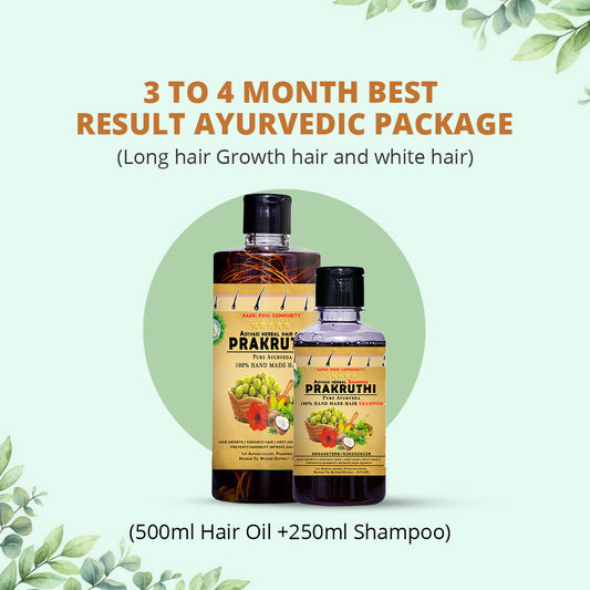 3 Months Adivasi Prakruthi Hairfall Combo - (500ml + 250ml)